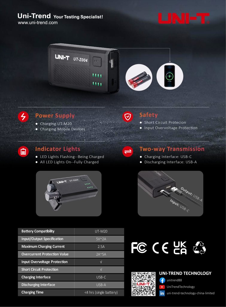 Li-ion Battery Charging Base UT-Z004 8 charging base UT-Z004